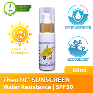 Theo10® Sunscreen - SPF50 UVA/UVB Protection Reef Friendly - Suitable for Baby - Snow Pear Scented - 60ml/150ml