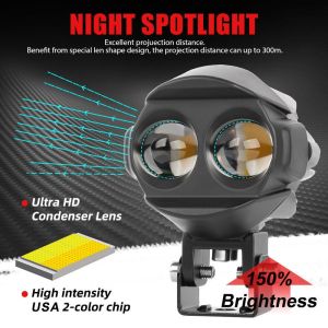Water Bird Motorcycle Front Light Mini Super Bright External Paving White Spotlight