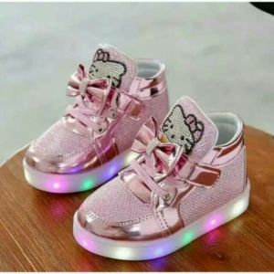 Sepatu Anak Hello Kitty HK Classic Import Murah Lampu LED 🌟