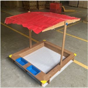 sandpit play Kids Toy Sand Pool Sand Pit Wooden Sand Box With Seat Boards And Roof Weather Resistant Outdoor Sandbox Kit