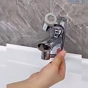 Faucet Extender Washbasin U-Shaped Multifunctional Universal Aerator Splash-Proof Head Rotating Mechanical Arm Faucet