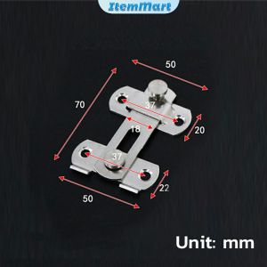 ItemMart 3" 4"Hasp Latch Lock Sliding Door Window Cabinet Fitting Room Stainless