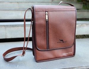 กระเป๋าสะพายข้าง กระเป๋าสะพายชาย กระเป๋าสะพาย กระเป๋าสะพายข้างผู้ชาย กระเป๋าหนังผู้ชาย แฟชั่น จิงโจ้ ช่องใส่ของเยอะ พร้อมส่ง