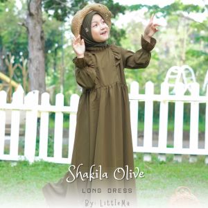 Aiztore.id - pakaian muslim anak perempuan terbaru 2024/ set gamis syari anak perempuan/ SAKILLA