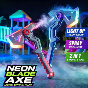 2in1 Led Light Mist Spray Sword Axe Toy Dual Mode Pretend Play Rechargeable For Kids Age 5 12