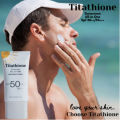 TITATHIONE Spf 50 with Zinc Oxide, Titanium Dioxide, Niacinamide. 