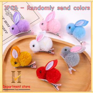 【1-3 Days Delivery】10PCS-3D Cute Rabbit Animal Cartoon Hair Rope Hairpin Hairpin Hair Clips Rubber for Girls H005