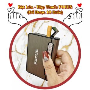 Bật Lửa Khè - Hộp Thuốc Focus 2IN1 (Để Được 10 Điếu Thuốc) - (Xài Gas)