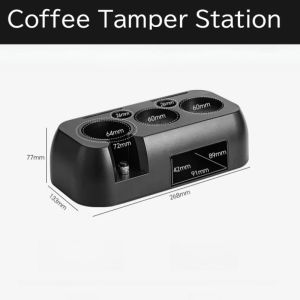 Tamper Station 51-58mm Universal Barista Non Slip Multifunction Portafilter Holder Barista Tools