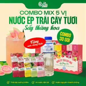 [COMBO 30] Viên Nước Ép Trái Cây Sấy Thăng Hoa Ovita (80g/hộp) - Giữ Nguyên Hương vị
