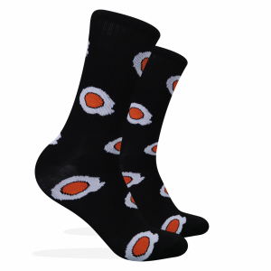 Kaos Kaki Oldschool - Kaos Kaki Karakter Telor Hitam - 4LAYER BENANG - K73