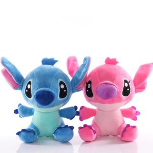 2pcs/lot 20cm Cute Stitch Plush Toys Doll Couple Doll Plush Soft Stuffed Animals Toys Animals Toys for Kids Children Gifts