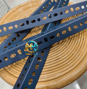✨MÀU MỚI✨Sắt V4x4 lỗ (màu xanh ánh kim) - lắp kệ sắt V lỗ Thanh Sắt V Lỗ 4x4 Đa Năng Lắp Kệ Sơn Sắt Tĩnh Điện