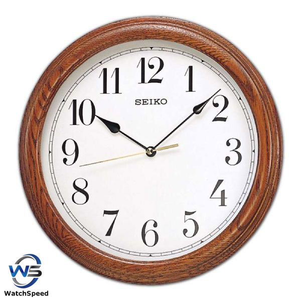 Seiko QXA153BN QXA153B Wooden Round Seiko Quartz Wall Clock Lazada