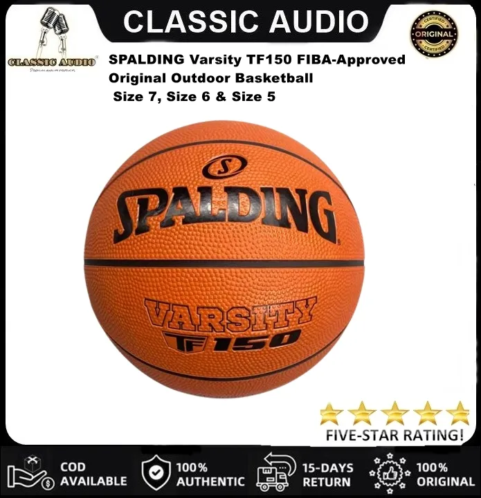 Spalding Varsity Outdoor Basketball - Size 5, 27.5", Rubber Cover For Driveway & Park Play - View #14
