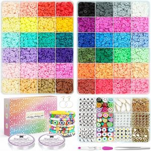 【🔥🔥Hot Sell】Polymer Clay Bead Set 12000 Pcs Clay Beads Bracelet Accessories Bracelet DIY