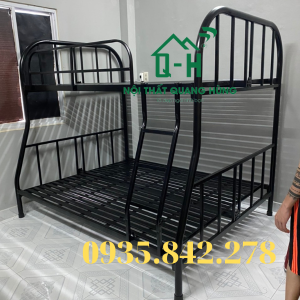 [Giao Toàn Quốc] Giường tầng lệch ống tròn màu đen cao cấp