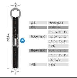 Sheffield Multi-Functional Plum Blossom Adjustable Wrench Open Mouth