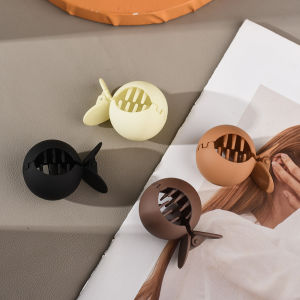 4 cái kẹp tròn kẹp tóc đuôi ngựa cao kẹp tóc cố định kẹp tóc nữ màu đỏ lưới trùm đầu 2023 mới kẹp tóc chống chảy xệ kẹp tóc răng cưa