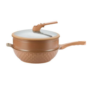 Non-Stick Pan Iron Frying Wok Iron Pan Cast Iron Wok Pressure Steamer All-in-One Non Stick Cooking Wok Pan Ceramic Frying Pan Frying Pan Non Stick 铁锅