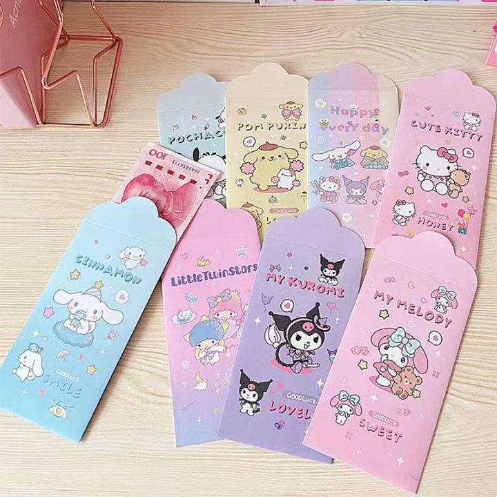 APOD 4Pcs/Lot 2022 Sanrio Angpao kuromi mymelody Cinnamoroll Red ...