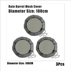 Rain Barrel Mesh Cover Water Buckets Mosquito Proof MeshCover Protective Cover Lid Drawstring