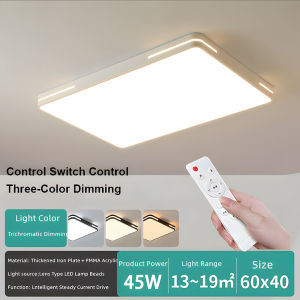 Gogeous ceiling light modern design nordic bathroom dining room bedroom living room ceiling light with remote control ceiling lamp modern tri color led ceiling light for house ceiling