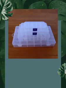 Compartmentalized plastic storage with 10 15 24 36 compartments detachable transparent for hardware buttons fishing gear and accessories packaging