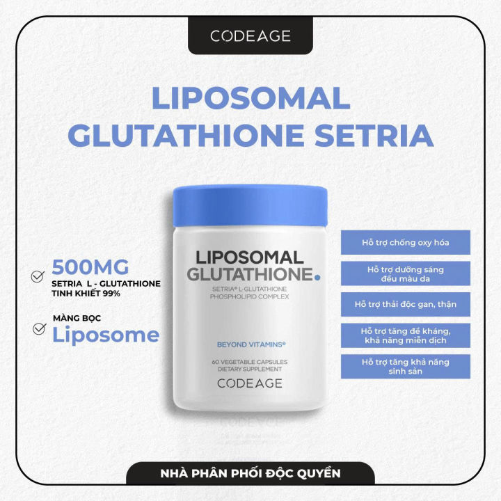 codeage liposomal glutathione setria 500 mg Viên Uống Sáng Da - 500mg 60 Viên Frontiers | Biotechnological and ee_ban Size:1gal