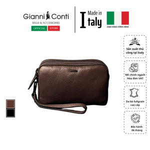 Clutch Nam Bằng Da Thật Màu Đen - Gianni Conti - Sản Xuất Thủ Công Tại Italy_1812105-10