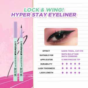 DAZZLE ME Lock & Wing! Duo Eyeliner Series Hyper Stay and Hyper Slim Smudgeproof Transferproof Waterproof Eyeliner Precise Tip Tahan Lama 24 Jam