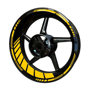 PREDICATE MACROSCALE65PR3 2 Set Reflective Motorcycle Wheel Stickers 21/18 in PVC Wheel Rim Decals  Cool Wheel Modification Stickers for YAMAHA Kawasaki Suzuki Etc