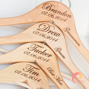 Personalized Wooden Clothes Hanger (Sold Per Piece)