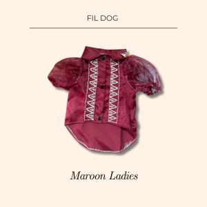 FREE FLAG PIN Fil Dog Ladies Barong with harness ring for your pets