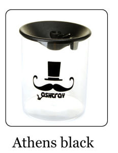 Ashtray glass creative home personality living room office big trend ins wind multi-function with cover anti fly ash