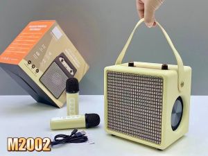 ลำโพงบลูทูธ รุ่นM2002 แถมไมค์ลอย2ตัว  มีสายหิ้วพกพาง่าย รองรับAUX/TF/USB  เพิ่มหรือลดเสียงได้ ลำโพงบลูทูธ รุ่นM2002 แถมไมค์ลอย2ตัว  มีสายหิ้วพกพาง่าย รองรับAUX/TF/USB  เพิ่มหรือลดเสียงได้