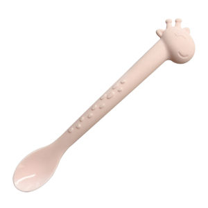 Hamshmoc Creative Cartoon Baby Eat Learning Spoon Silicone Self-Eating Training Infant Food Supplement Spoon Soft Baby Care Children Tableware Set Molar Teeth