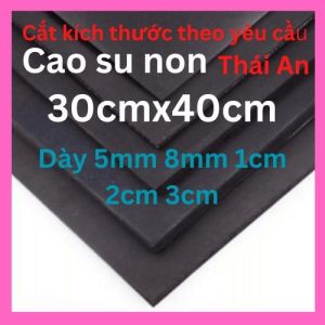 Tấm xốp cao su non màu đen kt 30cmx40cm dày 0.5cm/0.8cm/1cm/2cm/3cm cách âm giảm ồn chống rυng lót sàn lót bể cá Chưa