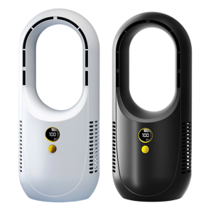 Multifuntional Outdoor Travel Fan Bladeless Tower Fan Rechargeable Fan Office Cooling Fan with 6 Speed for Bedroom