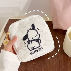 Kawaii Sanrio Pochacco Winnie The Pooh Tampon Bagcute Girl Portable Storage Canvas Bag