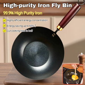 Hammered Small Iron Pot Ultra Light Uncoated Small Cooking Pot Multi-Function Frying Pan Non-Stick Pan
