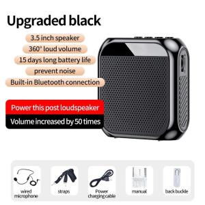 KAMPEON Portable Voice Amplifier With Wired Speaker Mini speaker microphone amplifier  Voice Amplifier Booster