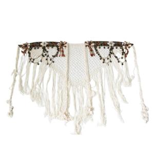 Fringe Belly Dance Hip Scarf Tribal Belly Dance Scarf Long Tassels Bellydance Hip Scarf Skirt for Women Dancing Party