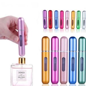 5ml Portable Mini Refillable Perfume Bottle with Spray Scent Pump Empty Cosmetic Containers Atomizer