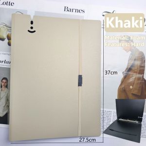Long Ring Binder Folder 3 Holes Binder Arch File Cover Paper File Organizer Binder Accessories for Office School27.5x37CM