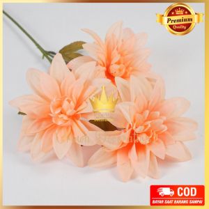 BUNGA CRISANT PEARL TANGKAI PANJANG ROSE KRISANT 3 KUNTUM BUNGA ARTIFICIAL BERKUALITAS KAIN PALSU BUATAN PREMIUM UNTUK BOUQUET DECOR PERNIKAHAN RUANG RUMAH POJOK DEKORASI DIY PESTA TAMAN FESTIVAL CAFE IMPORT MURAH ARTIFISIAL