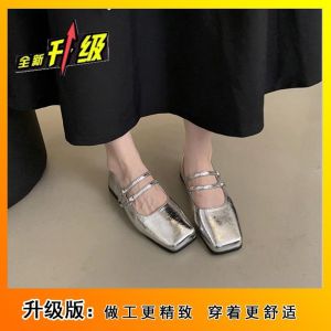 Free Shipping Retro WomenS Shoes Shallow-Toe Flats Spring Korean-Style Elegant Low-Heeled WomenS Shoes Spring Korean-Style Elegant Low-Heeled WomenS Shoes