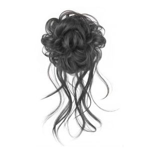 YISHA Claw Clip Flower Bun Head Wig Hair Extensions Synthetic False Hair Pieces Fashion Hair Band Messy Curly Chignon Women
