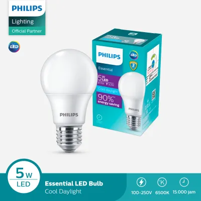 Lampu Philips LED Bulb Essential Bohlam 5W 65K Putih
