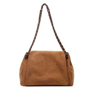 Womens Fall/Winter Suede Shoulder Bag with Fashion Woven Chain Stylish Crossbody Chic Chain Crossbody Ideal for Commuting and Shopping Perfect Gift Chain Bag